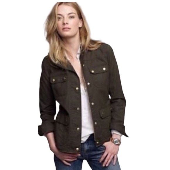 J. Crew Jackets & Blazers - J. Crew Brown With Gold Hardware Size Small Women Relaxed Boyfriend Field Jacket